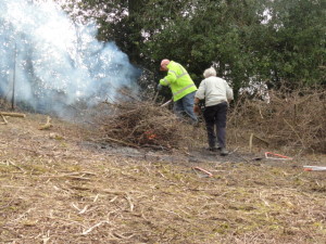 Burning the waste